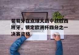 关于葡萄牙在点球大战中战胜西班牙，锁定欧洲杯四分之一决赛资格的信息