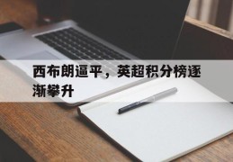 西布朗逼平，英超积分榜逐渐攀升